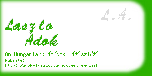 laszlo adok business card